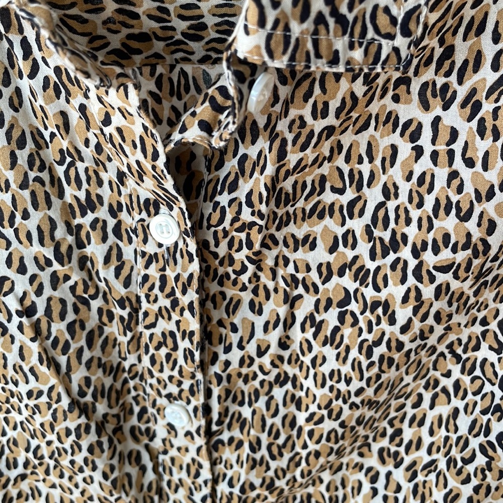 J. Mclaughlin Leopard Print Button Down Blouse - image 7